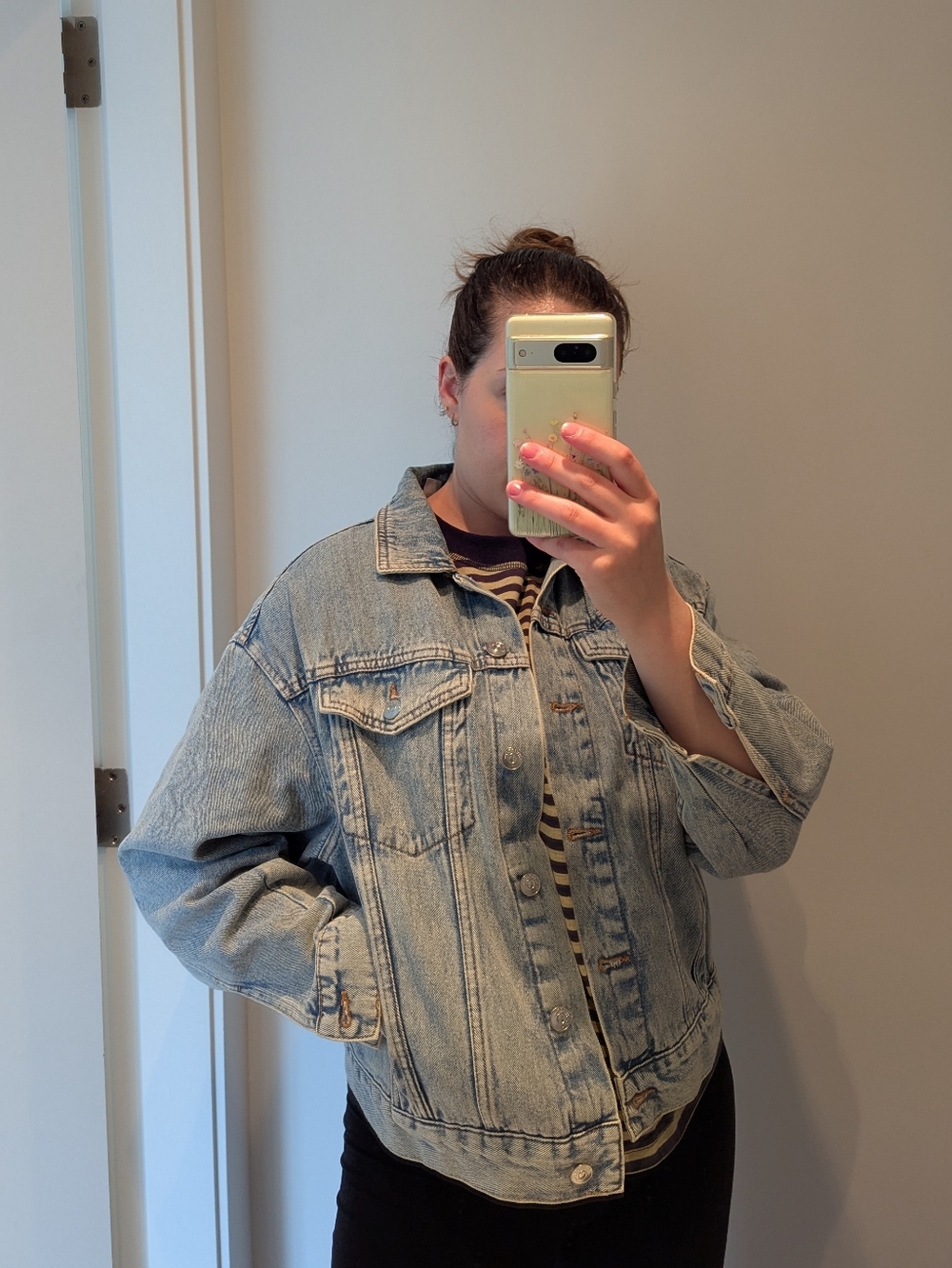 H&M Divided Light Denim Oversized Jacket with Pockets